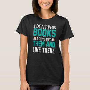 Camiseta Eu não leio o leitor de livros lendo o gráfico