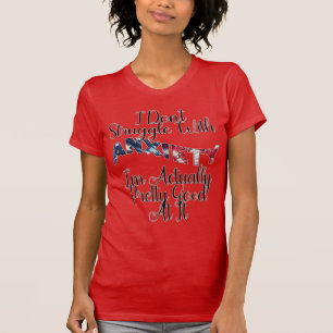 Camiseta Eu não luto com a ansiedade Eu sou Bonito