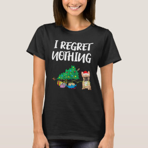 Camiseta Eu não me arrependo de nada francês feliz Natal fr