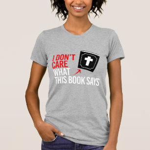 Camiseta Eu não me importo com o que este livro diz