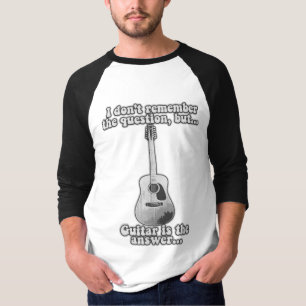 Camiseta Eu não me lembro da pergunta, mas guitarra é a res