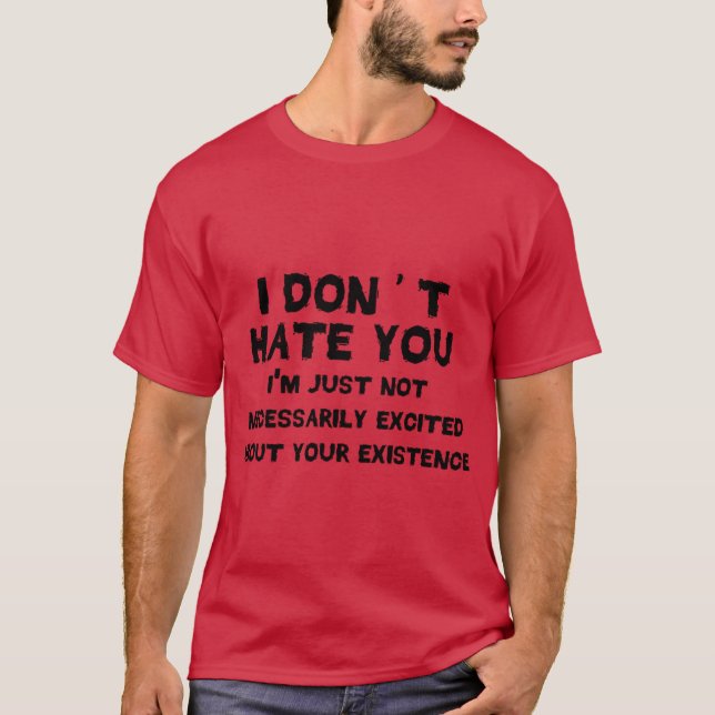 Camiseta Eu não odeio você garota (Frente)