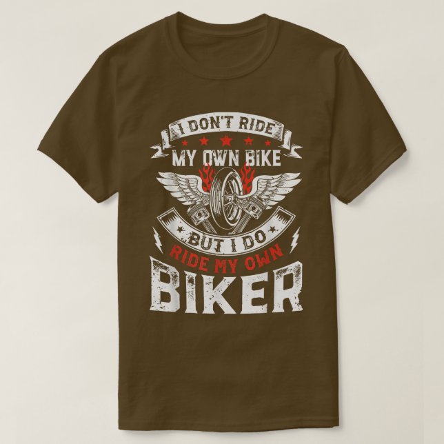 Camiseta Eu não pego minha bicicleta, mas pego... (Frente do Design)
