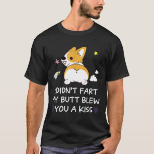 Camiseta Eu Não Peidou Meu Rabo Te Soprou Um Beijo Corgi