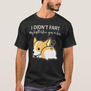 Camiseta Eu Não Peidou Meu Rabo Te Soprou Um Beijo Corgi Ca