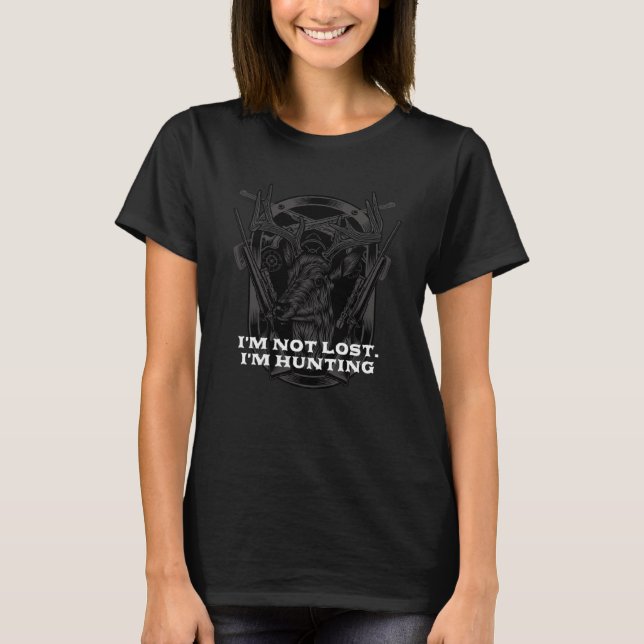 Camiseta Eu Não Perdi A Caça Introduvert Hunter Antisocial (Frente)