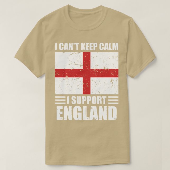 Camiseta Eu não posso ficar calmo eu apoio o england Futebo (Frente do Design)