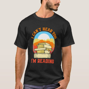 Camiseta Eu não posso ouvi-lo que estou lendo verme