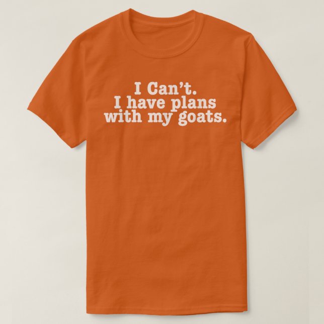 Camiseta Eu não posso ter planos com minhas cabras introver (Frente do Design)