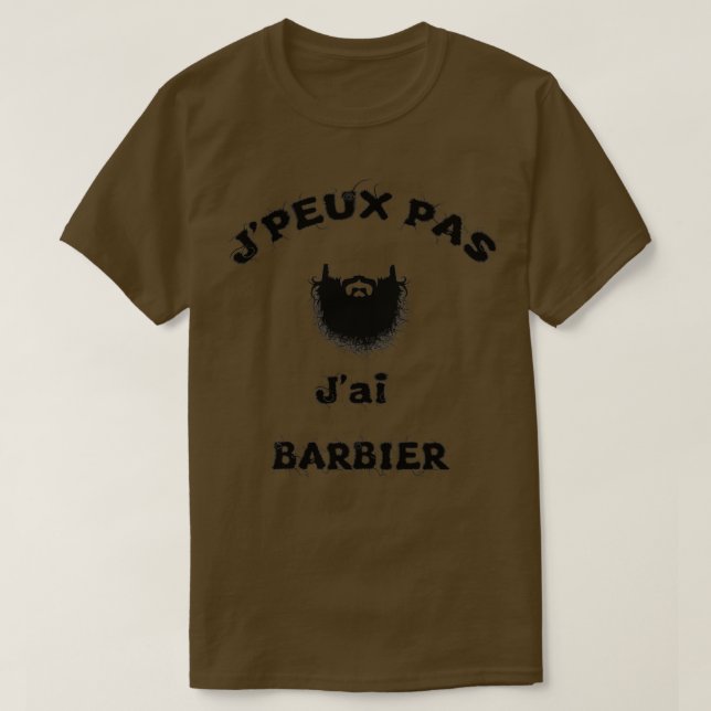 Camiseta Eu não posso ter um barbeiro (Frente do Design)