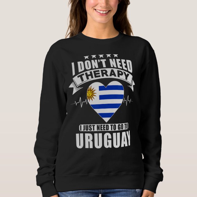 Camiseta Eu não preciso de terapia Eu só preciso ir ao Urug (Frente)