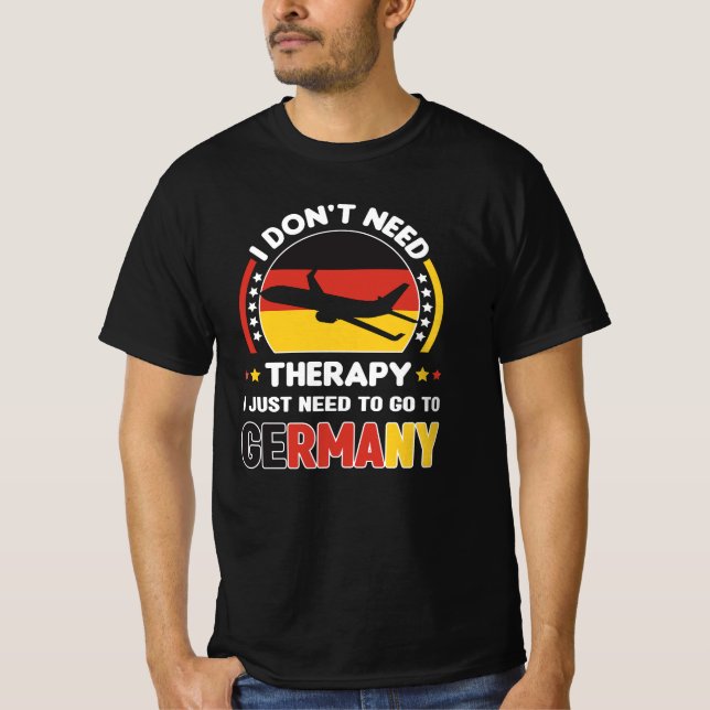 Camiseta Eu não preciso de terapia Eu só preciso ir para a  (Frente)