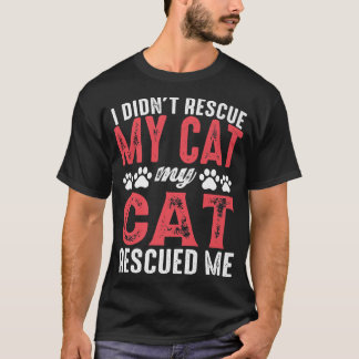 Camiseta Eu Não Resgatei Meu Gato Meu Gato Me Resgatou, Sal