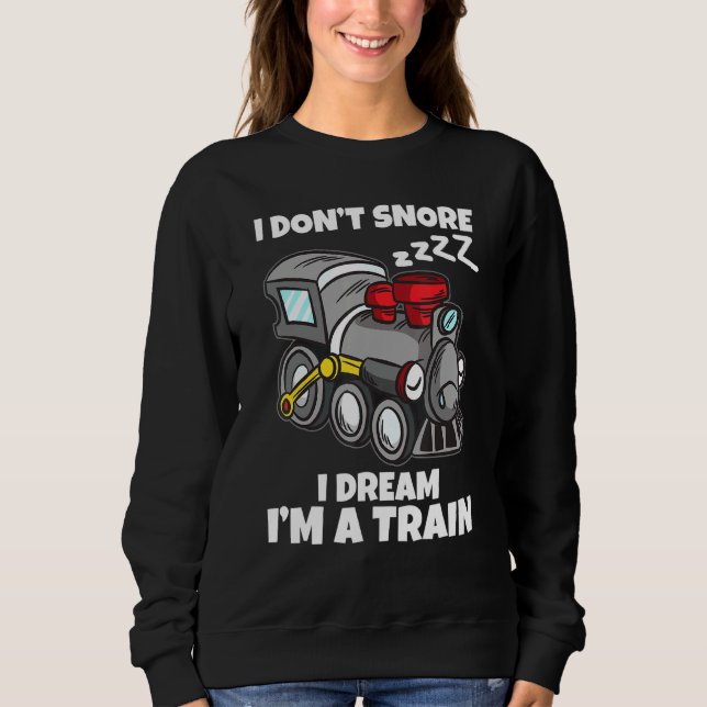 Camiseta Eu Não Riso Eu Sonho Com Um Modelo De Comboio Sn (Frente)