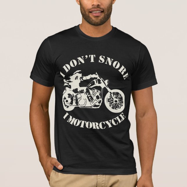 Camiseta Eu não ronco eu motocicleta # (Frente)