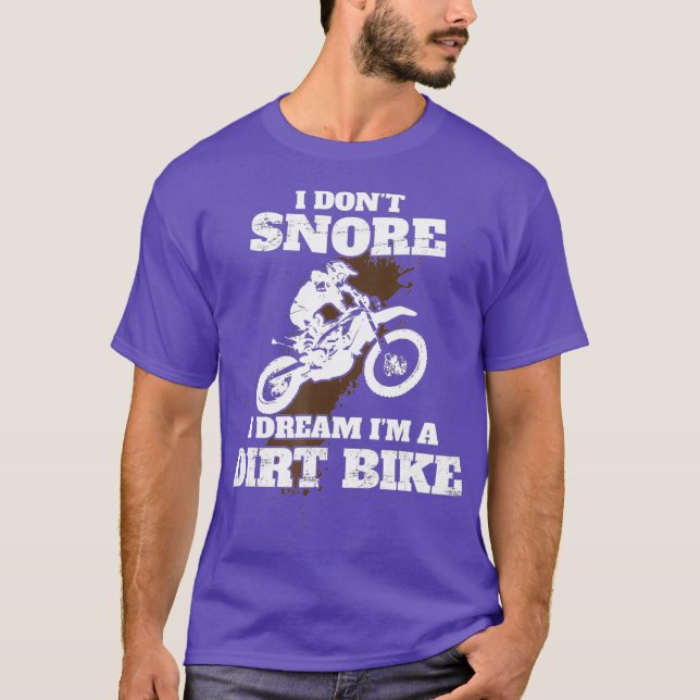 Camiseta Eu não ronco eu sonho eu sou uma moto moto moto mo (Frente)