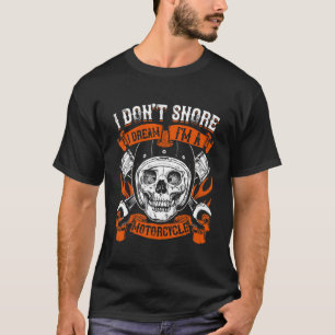 Camiseta Eu não ronco sonho eu sou um motociclista