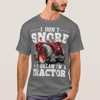 Camiseta Eu não ronco sonho eu sou um Trator Farmer