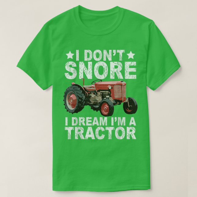Camiseta Eu não ronco sonho eu sou um Trator Farmer (Frente do Design)