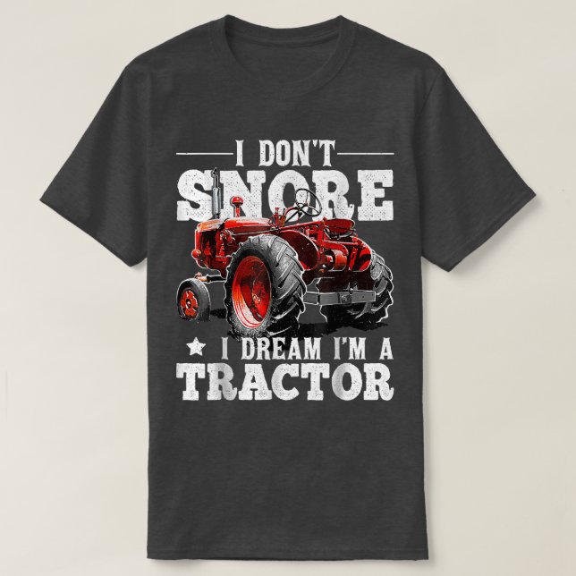 Camiseta Eu não ronco sonho eu sou um Trator Farmer (Frente do Design)