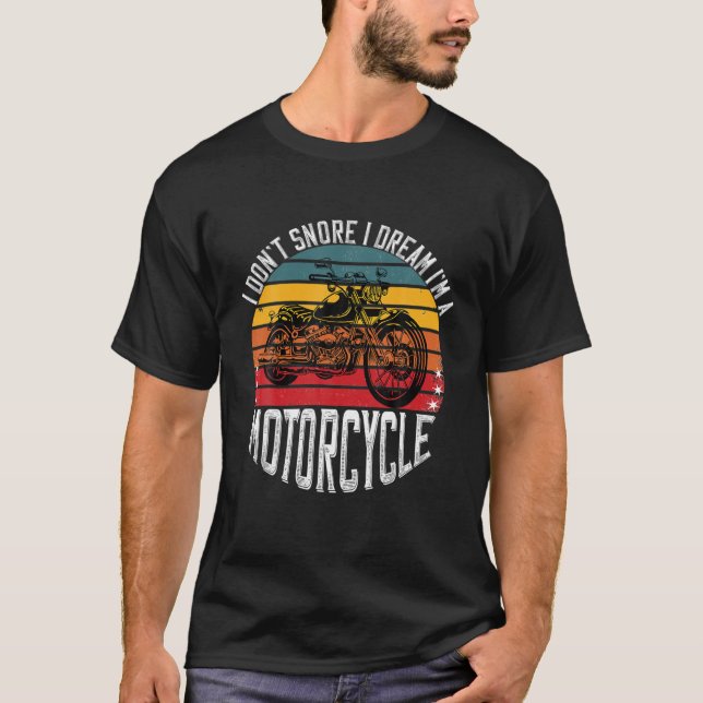 Camiseta Eu não ronco sonho eu sou uma motocicleta (Frente)