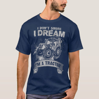 Camiseta Eu não ronco, sonho que sou um Farmador Engraçado 