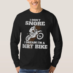 Camiseta Eu não ronco sonho sou uma moto-motocross Gi