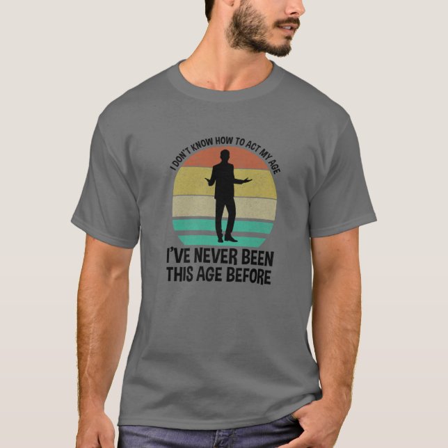 Camiseta Eu não sei como agir minha citação engraçada (Frente)