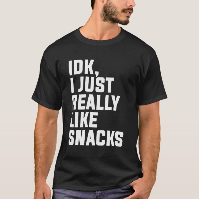 Camiseta Eu Não Sei, Eu Gosto Muito De Snacks Todler Boy (Frente)