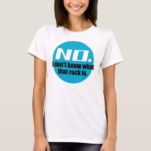 Camiseta Eu não sei o que é essa rocha (azul) (Frente)