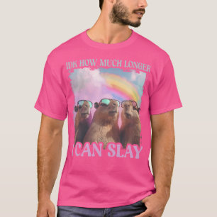 Camiseta Eu Não Sei Quanto Tempo Eu Posso Jogar Capybara