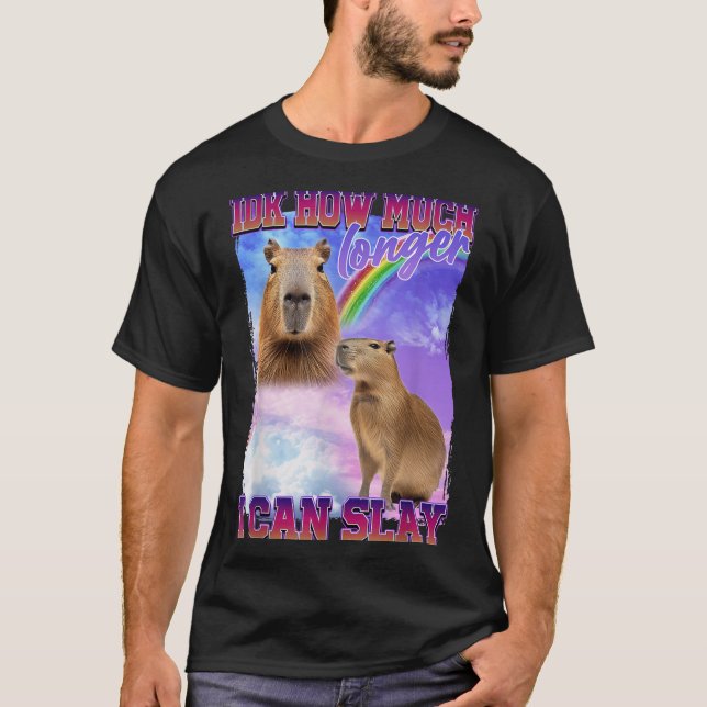Camiseta Eu Não Sei Quanto Tempo Eu Posso Jogar Capybara (Frente)
