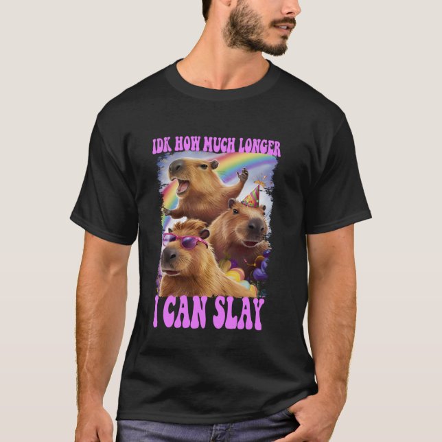 Camiseta Eu Não Sei Quanto Tempo Eu Posso Jogar Capybara Fu (Frente)