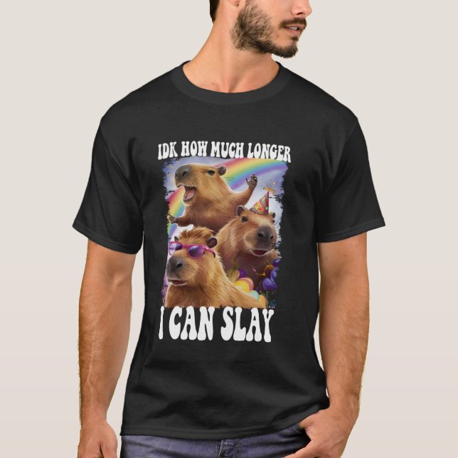 Camiseta Eu Não Sei Quanto Tempo Eu Posso Jogar Capybara Fu (Frente)