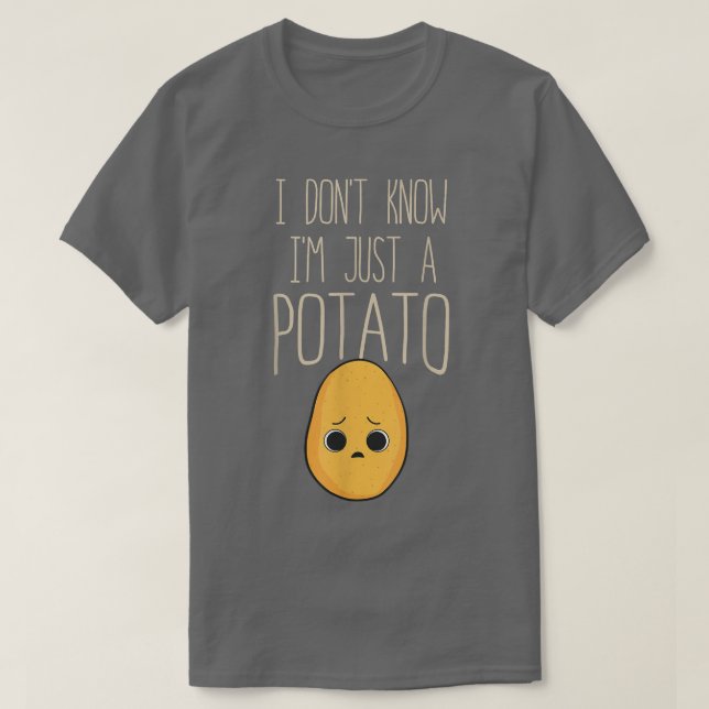 Camiseta Eu não sei que eu sou apenas uma batata-batata-bat (Frente do Design)