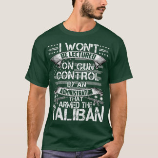 Camiseta Eu não serei ensinado no controle de armas