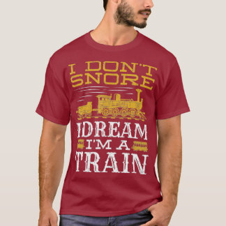 Camiseta Eu Não Snore Vintage Treinar Comboio Engraçado Loc