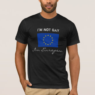 Camiseta Eu não sou alegre, mim sou europeu