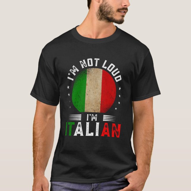Camiseta Eu não sou alto sou italiano grandes palestrantes  (Frente)