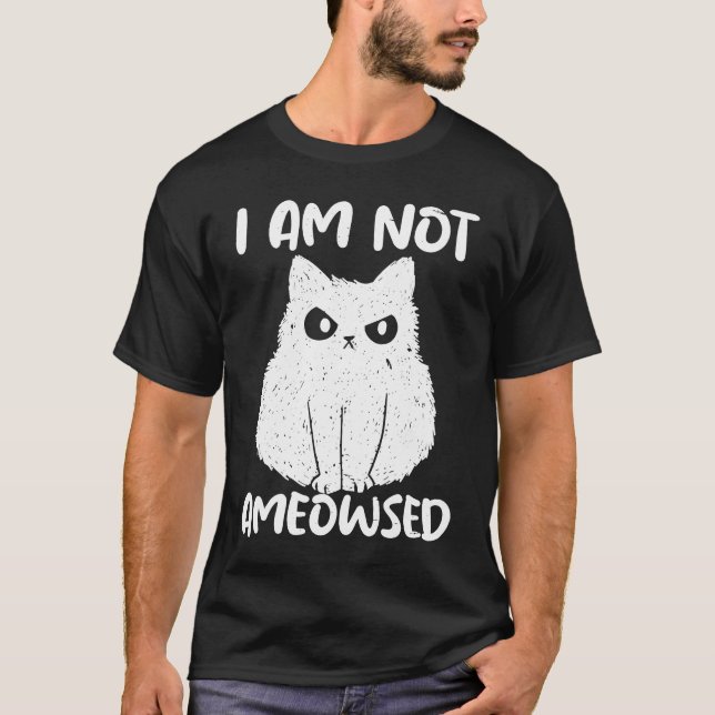 Camiseta Eu Não Sou Ameaçada De Gato Raido E Feliz (Frente)