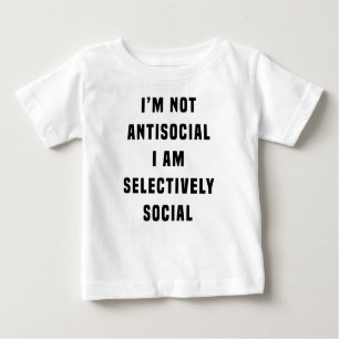 Camiseta Eu não sou anti-social, mim sou seletivamente