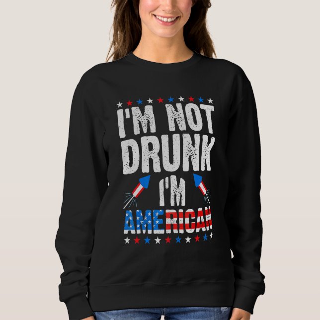 Camiseta Eu Não Sou Bebado De Eu Sou Americano De Álcool 4  (Frente)