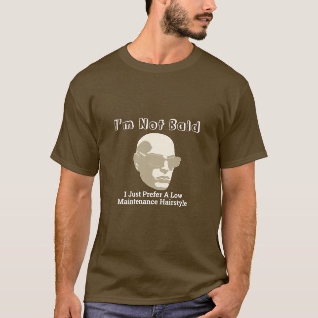Camiseta Eu não sou careca, prefiro um estilo de cabelo de  (Frente)