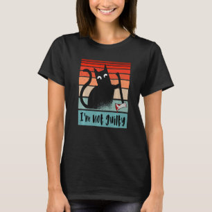Camiseta Eu não sou culpado de Gato Inocente com machado sa