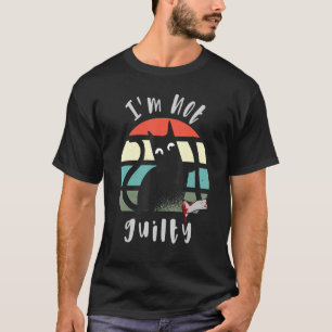 Camiseta Eu não sou culpado Gato Inocente com Dia das Bruxa