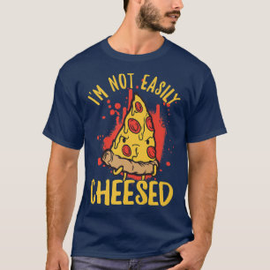 Camiseta Eu Não Sou Fácil De Queijo Pizza Pun