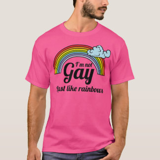 Camiseta Eu não sou Gay, eu só gosto do Rainbows