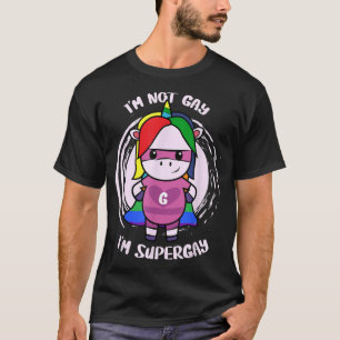 Camiseta Eu Não Sou Gay Im Super Gay Engraçado LGBTQ+ Orgul