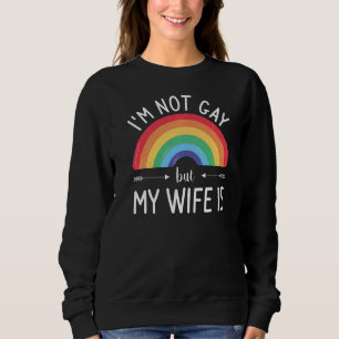 Camiseta Eu não sou Gay, mas minha esposa é LGBT Orgulho Bi