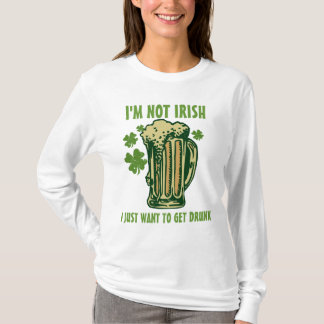 Camiseta Eu não sou irlandês mim apenas quero obter o